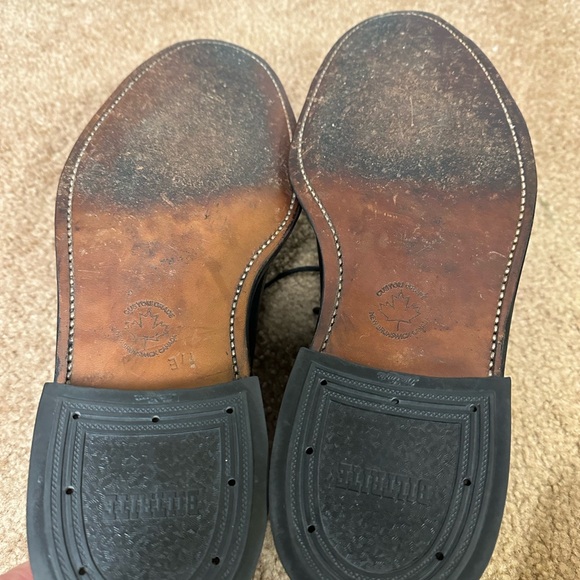 Mens 9.5D Dacks Antelope Leather black oxford dress shoes with trees - Picture 6 of 10